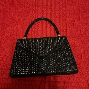 A black handbag